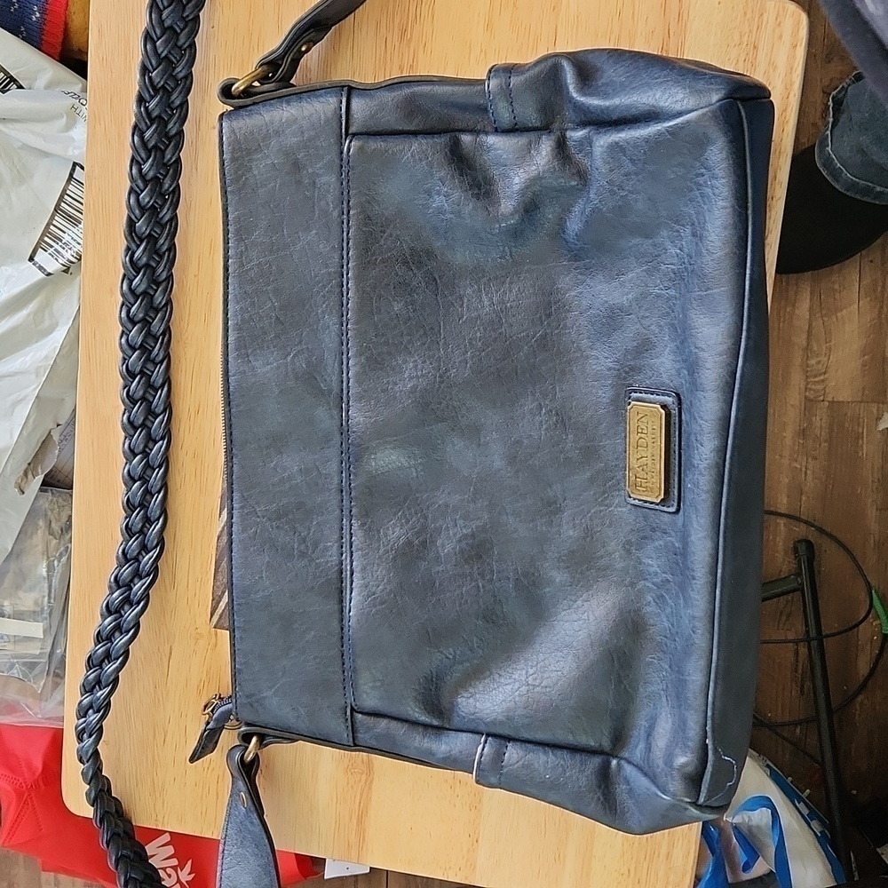 EUC Blue Leather Handbag By Hayden